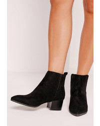 Missguided Pointed Toe Ankle Boots Black