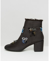Asos Reiko Patchwork Ankle Boots