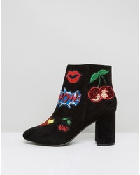 Asos Rise Shine Patchwork Ankle Boots