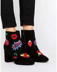 Asos Rise Shine Patchwork Ankle Boots