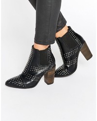 Glamorous Stud Point Heeled Ankle Boots
