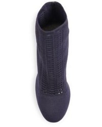 Gianvito Rossi Vires Cuissard Knitted Ankle Boots