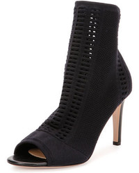 Gianvito Rossi Vires Knit Open Toe 85mm Bootie Black