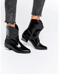 Daisy Street Western Flat Ankle Boots