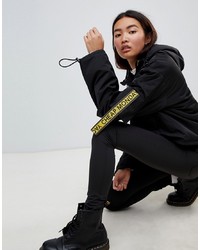 Cheap Monday Cropped Anorak With Multi Pockets And Logo Taping