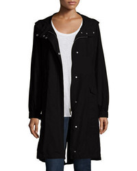Eileen Fisher Hooded Long Anorak Jacket