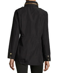 MICHAEL Michael Kors Michl Michl Kors Water Resistant Cinched Waist Anorak Jacket Black