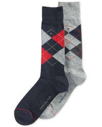 Tommy Hilfiger Argyle Dress Socks 2 Pack
