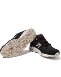 New Balance 991 Nubuck And Mesh Sneakers