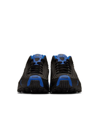 Nike Black And Blue Shox R4 Sneakers
