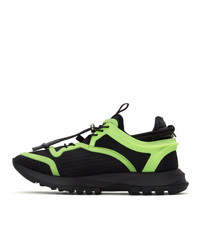 Givenchy Black And Green Spectre Cage Runner Sneakers