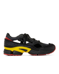 Raf Simons Black And Grey Adidas Originals Edition Rs Replicant Ozweego Sneakers
