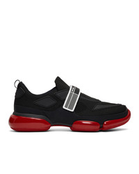 Prada Black And Red Cloudbust Sneakers