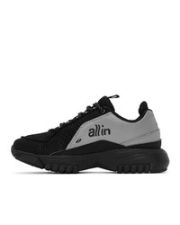 all in Black And Silver Id Sneakers