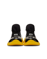 Fendi Black And Yellow Forever Runner Sneakers