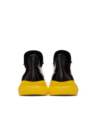 Fendi Black And Yellow Forever Runner Sneakers