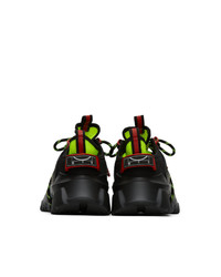 McQ Alexander McQueen Black And Yellow Orbyt Runner Sneakers