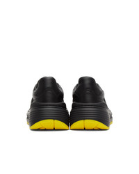 Bottega Veneta Black And Yellow Speedster Sneakers