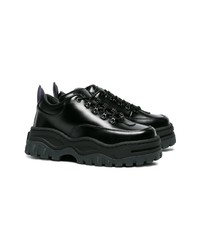 Eytys Black Angel Lift Leather Platform Sneakers
