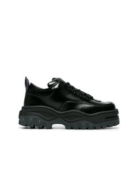 Eytys Black Angel Lift Leather Platform Sneakers