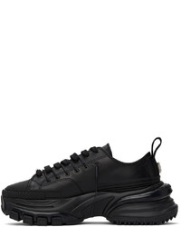 Wooyoungmi Black Double Lace Low Top Sneakers