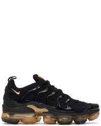 Nike Black Gold Air Vapormax Plus Sneakers