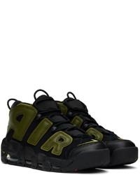 Nike Black Green Air More Uptempo 96 Sneakers