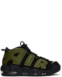 Nike Black Green Air More Uptempo 96 Sneakers