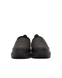 Suicoke Black Insulated Pepper Slip Ons