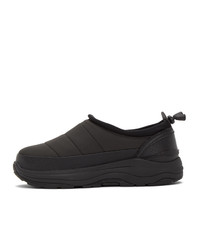 Suicoke Black Insulated Pepper Slip Ons