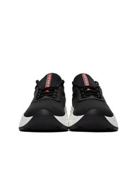 Prada Black Knit Prax 01 Sneakers