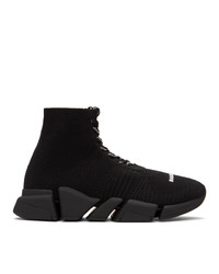 Balenciaga Black Lace Up Speed 20 Sneakers