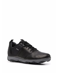 Geox Black Leather Sneakers