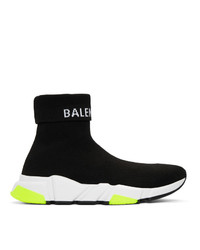 Balenciaga Black Logo Speed Sneakers