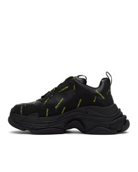 Balenciaga Black Logo Triple S Sneakers