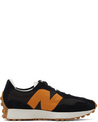 New Balance Black Orange 327 Sneakers