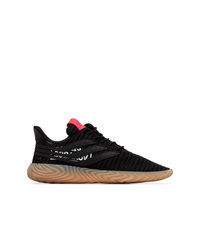 adidas Black Sobakov Leather Low Top Sneakers