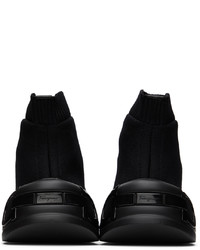 Salvatore Ferragamo Black Sock Sneakers