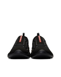 Prada Black Sport Knit 10 Sneakers