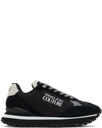 VERSACE JEANS COUTURE Black Spyke Logo Low Sneakers