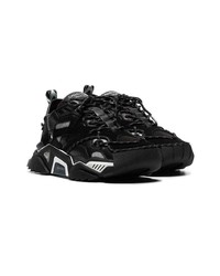 Calvin Klein 205W39nyc Black Strike 205 Leather And Sneakers
