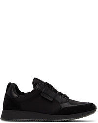 Gianvito Rossi Black Suede Powell Low Top Sneakers