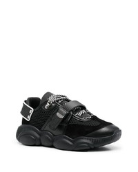 Moschino Calf Leather Adjustable Front Strap Sneakers