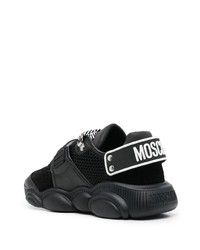 Moschino Calf Leather Adjustable Front Strap Sneakers