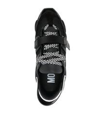 Moschino Calf Leather Adjustable Front Strap Sneakers