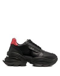 DSQUARED2 Chunky Panelled Leather Sneakers