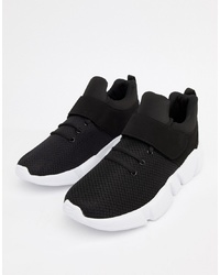 Truffle Collection Chunky Trainer In Black
