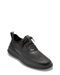 Cole Haan Generation Zerogrand Stitchlite Water Resistant Sneaker In Black Knitblack Reflective At Nordstrom