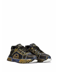Dolce & Gabbana Graffiti Lace Up Sneakers