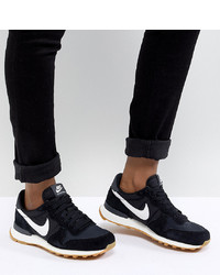 Nike Internationalist Nylon Trainers In Black And White